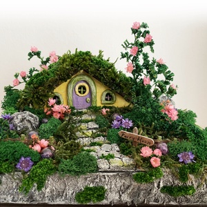 Dioramă căsuța zânelor, Miniatură Fairy house/fairy garden - accesorii locuință - accesorii pentru decorat casa - ornamente - Artynos.ro
