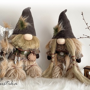 Cuplu gnomi celtici, Gnomi nordici, Gnomi colecție - casă & stil de viață - accesorii pentru decorat casa - gnom - Artynos.ro