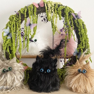 Figurine pisici blana artificiala, pisici miniatura - casă & stil de viață - accesorii pentru decorat casa - ornamente - Artynos.ro