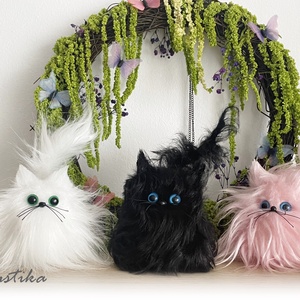 Figurine pisici blana artificiala, pisici miniatura - casă & stil de viață - accesorii pentru decorat casa - ornamente - Artynos.ro