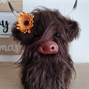 Vacuta scotiana - Chestnut, the Highland cattle, Jucării și echipamente pentru copii, Plușuri, Figurine de pluș, Cusătură, ARTYNOS