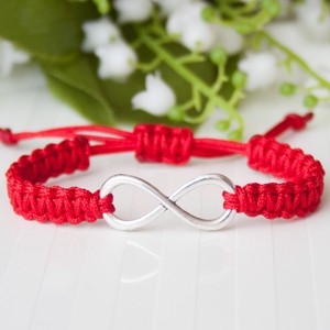 Bratara macramé impletita - big infinity rosu, , , ARTYNOS