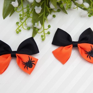 Clema de par cu arc negru/portocaliu pentru Halloween, , , ARTYNOS