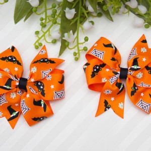 Clip de par cu arc portocaliu pentru Halloween, , , ARTYNOS
