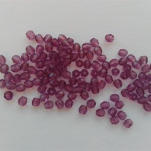 Margele cehe din sticla fatetata - 3mm - 100 buc / pachet - violet - Artynos.ro