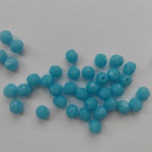 Margele cehe fatetate din sticla - 4mm - 100 buc / pachet - albastru, , , ARTYNOS