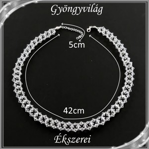 Nunta, lanț choker de mireasă cu cristale Swarovski SL-ESW05 clar -  - Artynos.ro