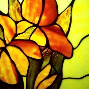 Femei petale iluminate tiffany arta de perete - casă & stil de viață - accesorii pentru decorat casa - picturi murale - artă murală din sticlă - Artynos.ro