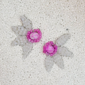 Cercei White Flowers, Bijuterii, Cercei, Cercei agățați, Confecționarea bijuteriilor, ARTYNOS