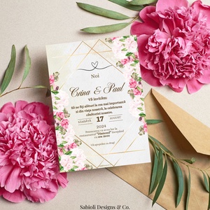 Model Invitație Pentru Nuntă, Accesorii nuntă, Invitații și felicitări de nuntă, Invitații nuntă, Fotografie, grafică, desen, ilustrație, ARTYNOS