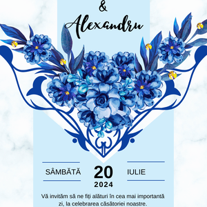 Model Invitație Nuntă - accesorii nuntă - invitații și felicitări de nuntă - invitații nuntă - Artynos.ro