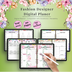 Fashion Designer- F.D. Digital Planner format PDF, Arte vizuale și accesorii , Grafică, ilustrație, Grafică digitală, Altele, ARTYNOS