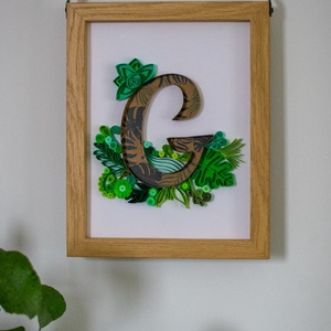 Tablou decorative cu inițiala numelui  - casă & stil de viață - accesorii pentru decorat casa - picturi murale - tablouri/picturi pe pânză - Artynos.ro