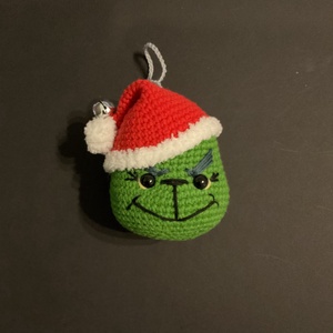 Set 3 globuri croșetate pentru brad  Grinch cu expresii diferite - accesorii de crăciun - decorațiuni de crăciun de casă - decorațiuni pentru pomul de crăciun - Artynos.ro
