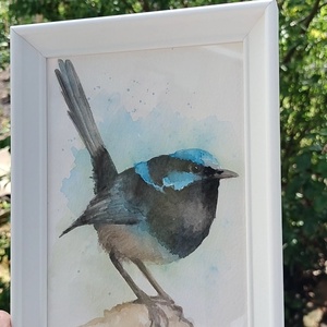 Pictura in acuarela - pitulice, cu rama - arte vizuale și accesorii  - picturi - acuarele picturi - Artynos.ro