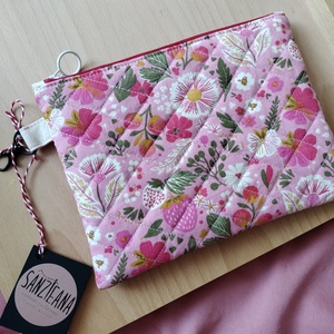 Set gentute cosmetice cu model floral și capsuni - genți și portofele - genți cosmetice - Artynos.ro
