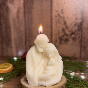 Iosif, Fecioara Maria si Pruncul - crăciun - decorațiuni de crăciun de casă - lumânări parfumate de crăciun - Artynos.ro