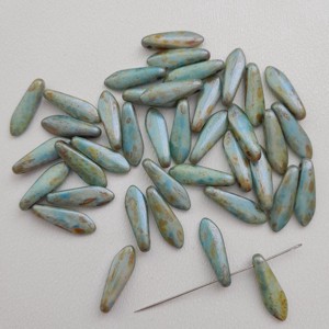 Perla de sticla ceha petala - 16 x 5,5 mm - 38 buc / pachet, , , ARTYNOS