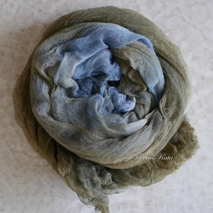 MULL-KENDŐ / boheme - batikolt géz hall, Imbracaminte si moda, Esarfe, palarii, fularuri, Esarfe, Obiecte pictate, ARTYNOS