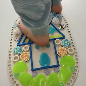 Covor senzorial/ panou Montessori handmade  - jucării și echipamente pentru copii - jocuri de gândire - jocuri de echilibru - Artynos.ro