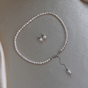 Set colier și cercei handmade - accesorii nuntă - bijuterii mireasă - set bijuterii de mireasă - Artynos.ro