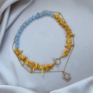Set colier și lănțic handmade - accesorii nuntă - bijuterii mireasă - colier mireasă - Artynos.ro
