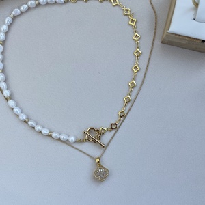 Set colier dublu, inel și cercei - accesorii nuntă - bijuterii mireasă - colier mireasă - Artynos.ro