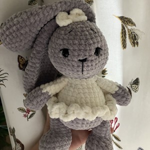 Chenille iepuras crosetat, Jucarii si echipamente pentru copii, Plusuri, Iepure de plus, , ARTYNOS