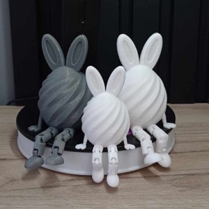 Iepuras spiralat flexibil – Decoratiune de masa de Paste imprimata 3D, Decor de sarbatori, Decoratiuni de Paste, Iepuras de Paste, , Iepurasi flexibili cu corp in forma de spirala, adorabili! 
Acesti iepurasi imprimati 3D au o inalt..., ARTYNOS