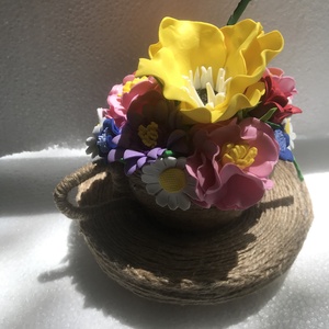 Ceșcuța cu flori - casă & stil de viață - accesorii pentru decorat casa - decorațiuni de masă și decorațiuni pentru rafturi  - boluri din ceramică, boluri decorative - Artynos.ro