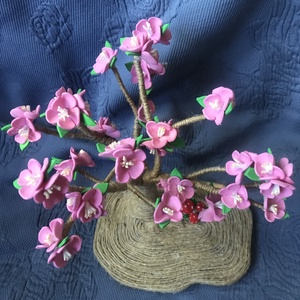 Copac cu flori roz - casă & stil de viață - accesorii pentru decorat casa - decorațiuni de masă și decorațiuni pentru rafturi  - boluri din ceramică, boluri decorative - Artynos.ro