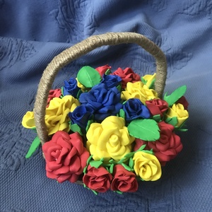 Coșuleț cu trandafiri - casă & stil de viață - accesorii pentru decorat casa - decorațiuni de masă și decorațiuni pentru rafturi  - bonsai, bonsai boluri, bonsai copac - Artynos.ro