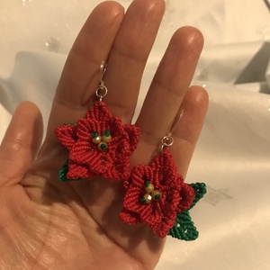 Cercei Floarea Craciunului, Bijuterii, Cercei, Cercei lungi, Confectionarea bijuteriilor, ARTYNOS