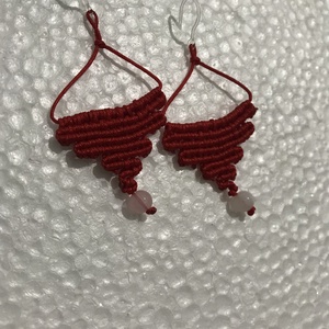 Cercei macrame handmade- Colecția Roșu  -  - Artynos.ro Cercei macrame handmade- Colecția Roșu  -  - Artynos.ro