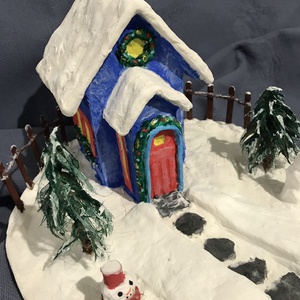 Căsuța de Iarna Handmade - Decor de Craciun - crăciun - cadouri de moș crăciun - cadouri de moș crăciun - Artynos.ro