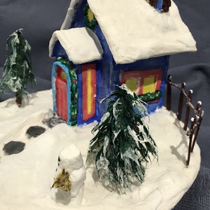 Căsuța de Iarna Handmade - Decor de Craciun - crăciun - cadouri de moș crăciun - cadouri de moș crăciun - Artynos.ro