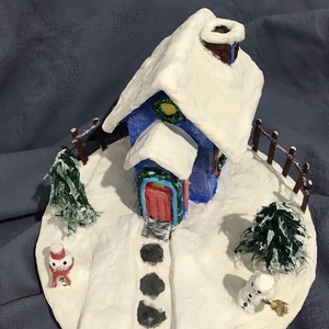 Căsuța de Iarna Handmade - Decor de Craciun - crăciun - cadouri de moș crăciun - cadouri de moș crăciun - Artynos.ro