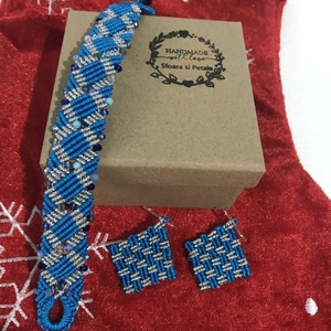 Set handmade �De Gheata - cercei și brățara  - bijuterii - seturi de bijuterii - Artynos.ro