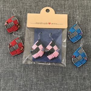 Cercei handmade din macrame- Crame - Artynos.ro