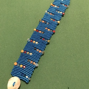 Brățara handmade din macrame - �Șoapte Albastre - bijuterii - brățări - brățări împletite - Artynos.ro