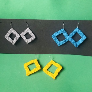 Cercei �Geometric Frame - bijuterii - cercei - cercei lungi - Artynos.ro