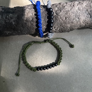Azimut, bratara bile macrame, Bijuterii, Bratari, Bratari impletite, Confectionarea bijuteriilor, Bratari handmade, stil masculin. Model tip margele din noduri de Macrame., ARTYNOS