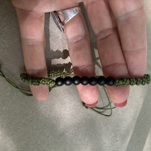 Azimut, brățară bile macrame - bijuterii - brățări - brățări împletite - Artynos.ro