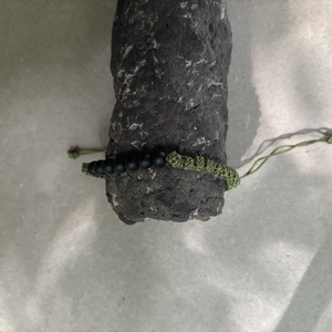 Azimut, brățară bile macrame - bijuterii - brățări - brățări împletite - Artynos.ro