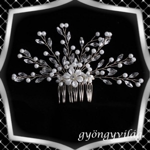 Bijuterii, ornamente de par, catarame de par: nunta, mireasa, ornament de par casual ES-H-FÉ54e alb - Artynos.ro