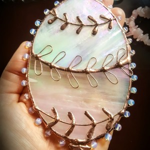 Frunze de Paște - ouă tiffany cu perle opal -  - Artynos.ro