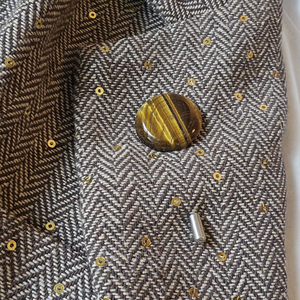 SHIRO - brosa cu cristal ochi de tigru - Artynos.ro