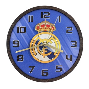 Ceas decorativ - Real Madrid, Casă & Stil de viață, Accesorii pentru decorat casa, Decorațiuni de pereți, decorațiuni suspendate, Ceasuri de perete, Prelucrarea lemnului, ARTYNOS