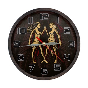 Ceas decorativ - Gemeni, Casă & Stil de viață, Accesorii pentru decorat casa, Decorațiuni de pereți, decorațiuni suspendate, Ceasuri de perete, Prelucrarea lemnului, ARTYNOS