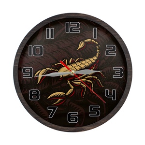 Ceas decorativ - Scorpion, Casă & Stil de viață, Accesorii pentru decorat casa, Decorațiuni de pereți, decorațiuni suspendate, Ceasuri de perete, Prelucrarea lemnului, ARTYNOS